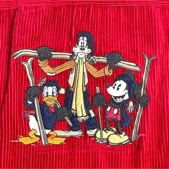 Vintage Disney Store Corduroy Red Pullover Shirt Sz XL - Picture 4 of 5